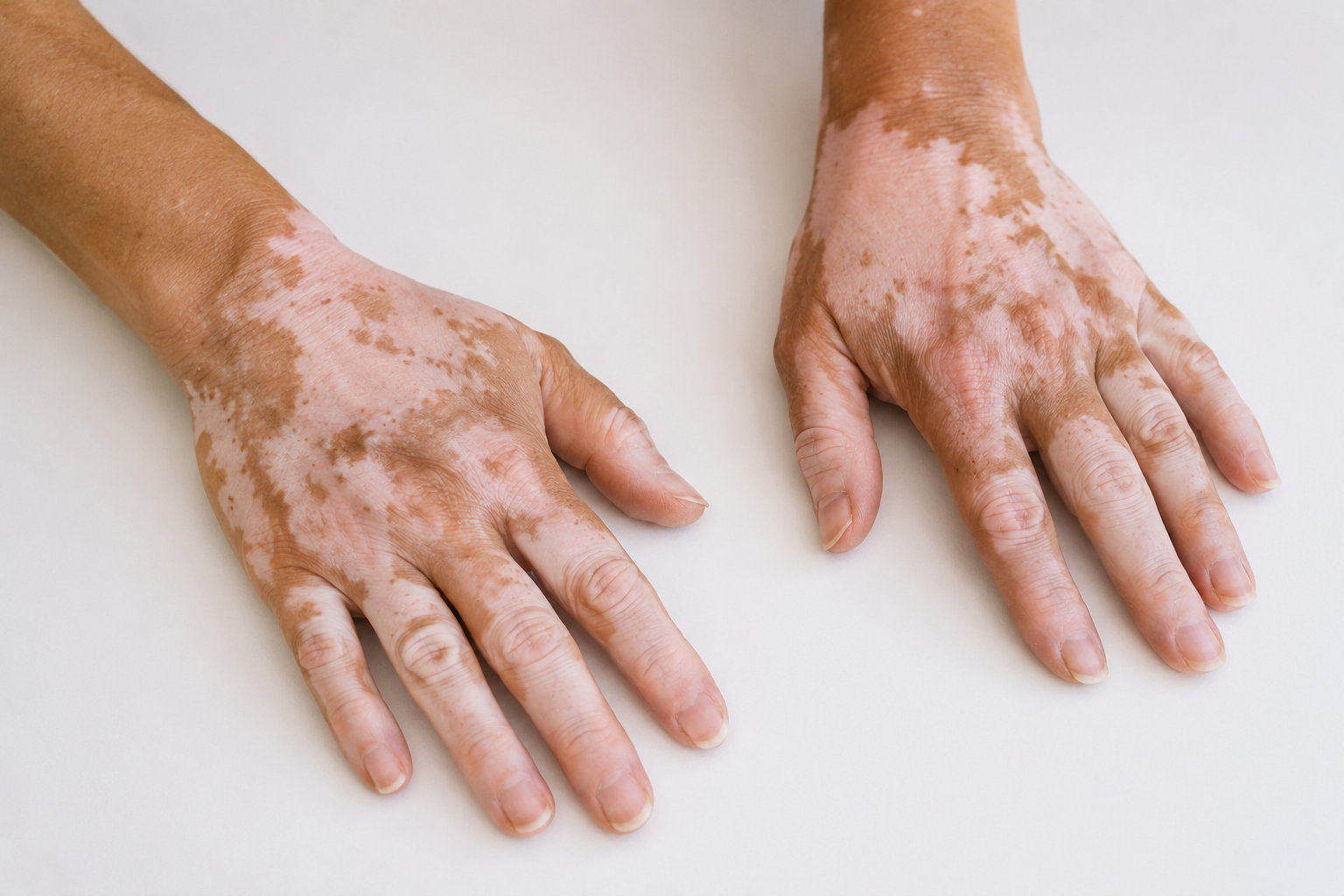 Mani con vitiligine — cura efficace G.A.G. METHOD